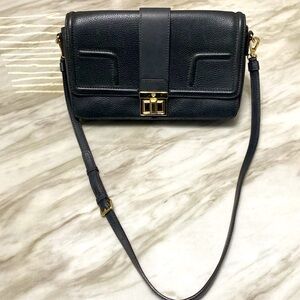 MCM Vintage Elegant Black Leather Shoulder Bag